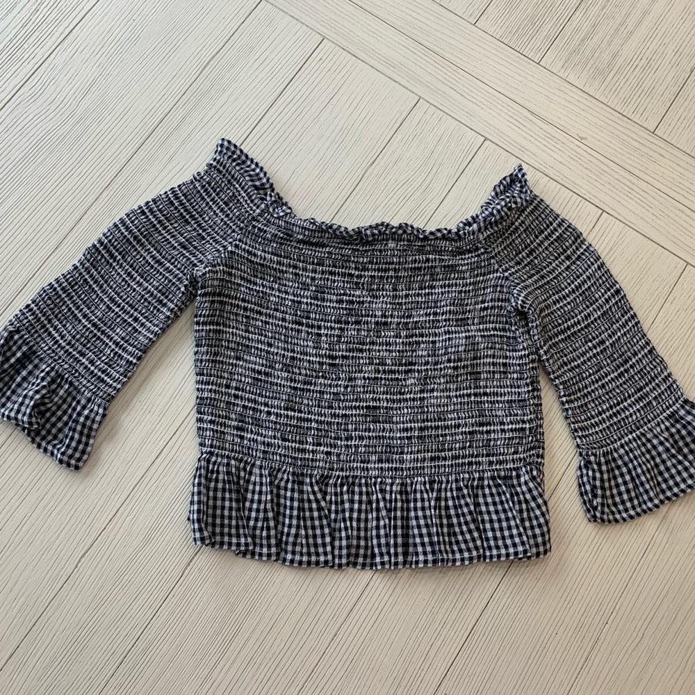 American Eagle Cropped Off-The-Shoulder Shirt
